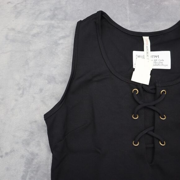 Love Republic Dress Womens M Black Plain Sleeveless Scoop Neck Pencil Cut - Picture 9 of 16